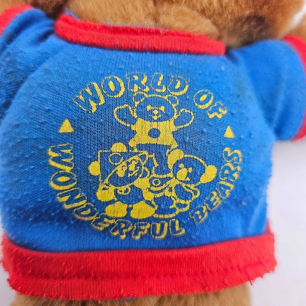 Vintage Avon World Of Wonderful Bears Teddy Bear Plush Small Brown 1989 Shirt